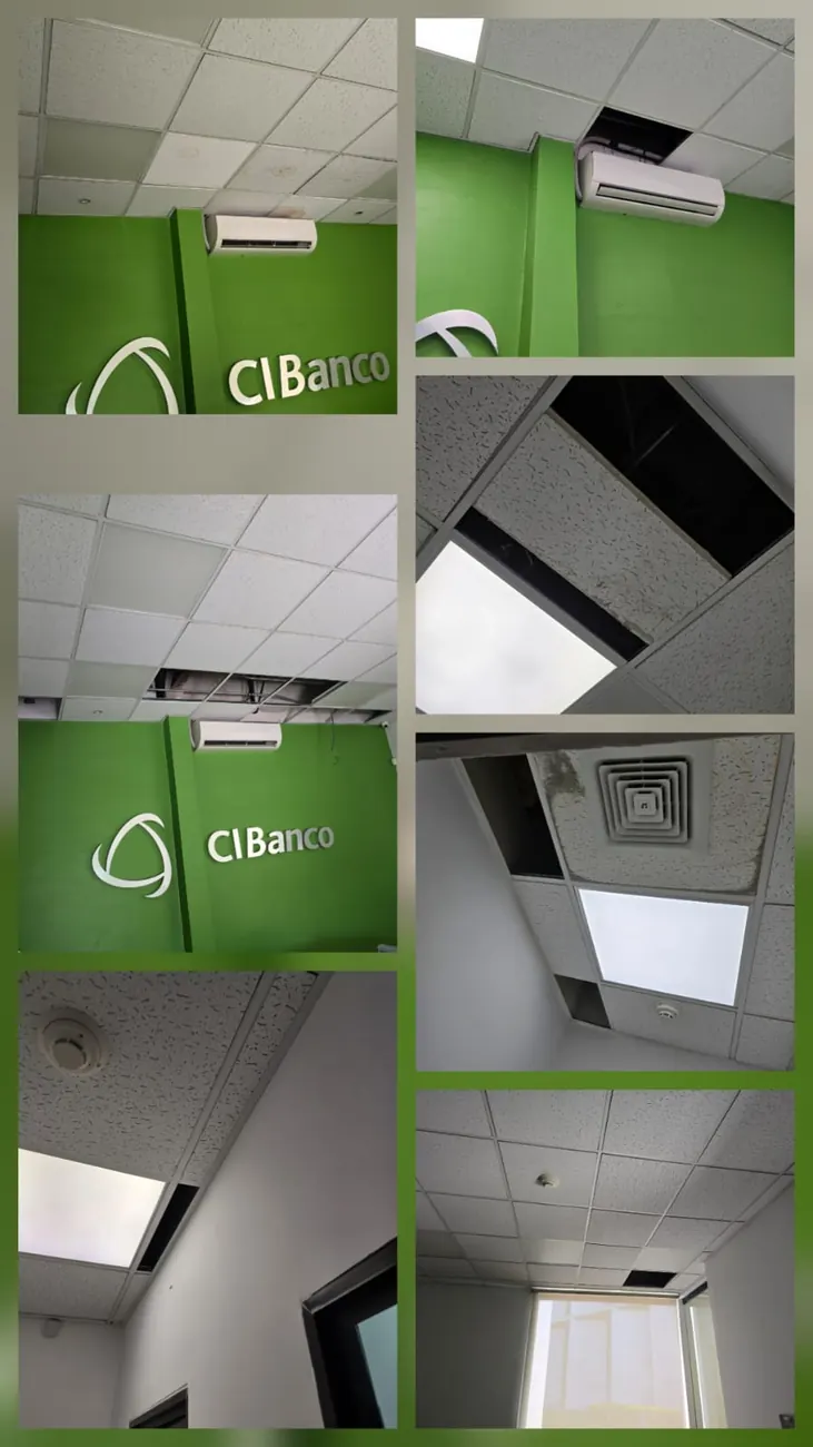 Mantenimiento interior en sucursal comercial